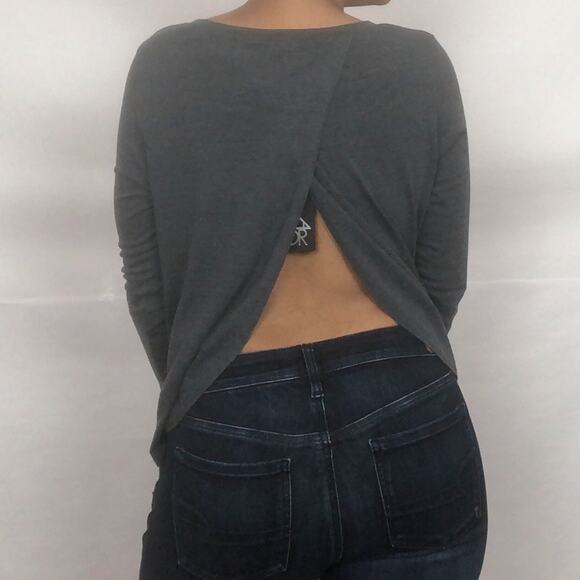 Chaser Tulip Back Triblend Jersey Long Sleeve Tee - Picture 1 of 3